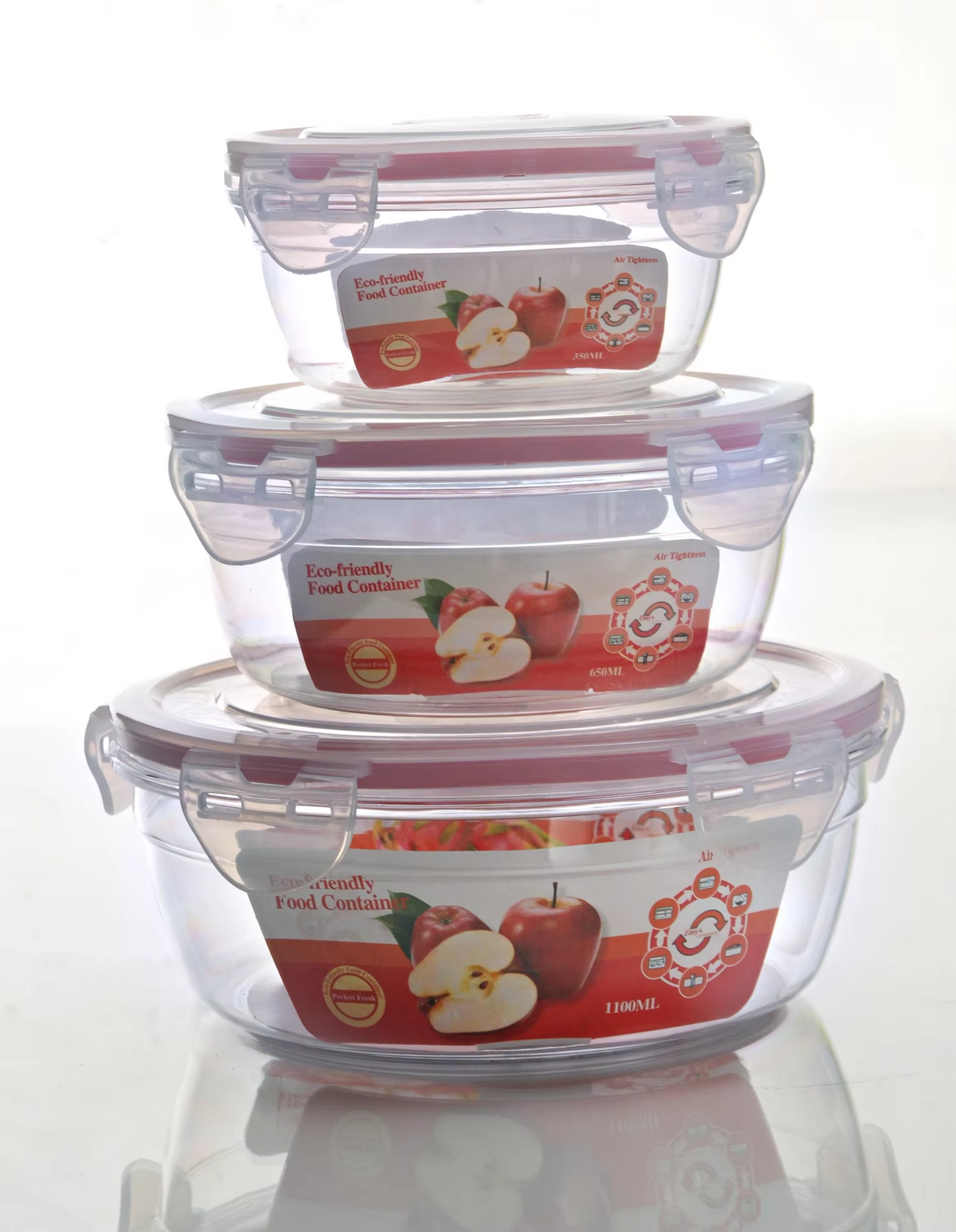 Plastic Food Keeping Storage Container 3 pcs