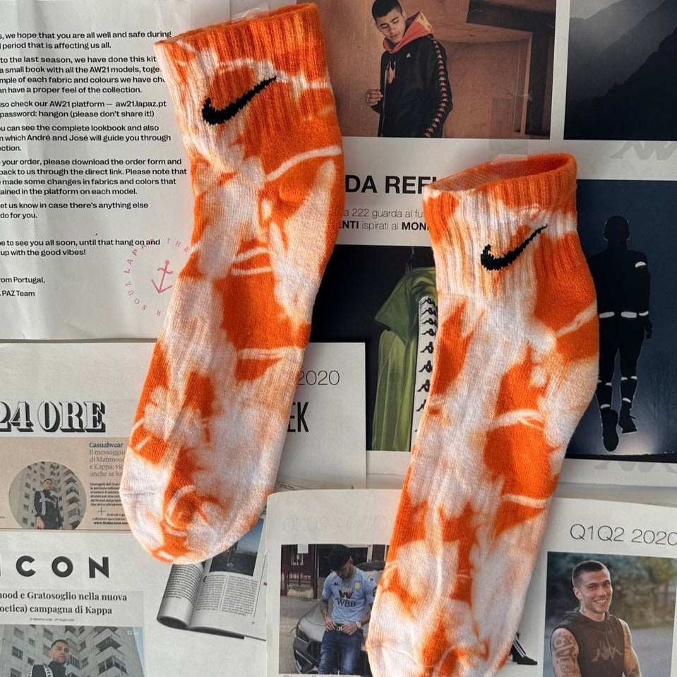 Orange - Tie Dye Socks